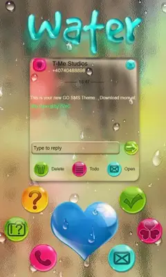 Water Theme GO SMS android App screenshot 4